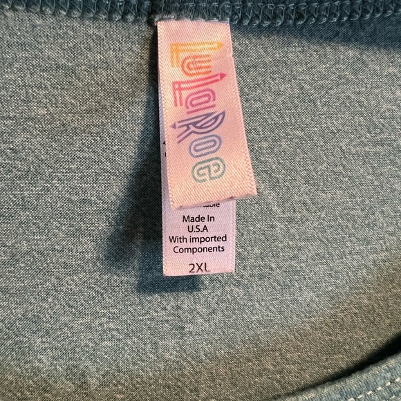 LulaRoe shirt in pale green. Size 2XL. - Picture 3 of 6